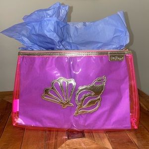 Lily Pulitzer Pink Pouch with Seashell